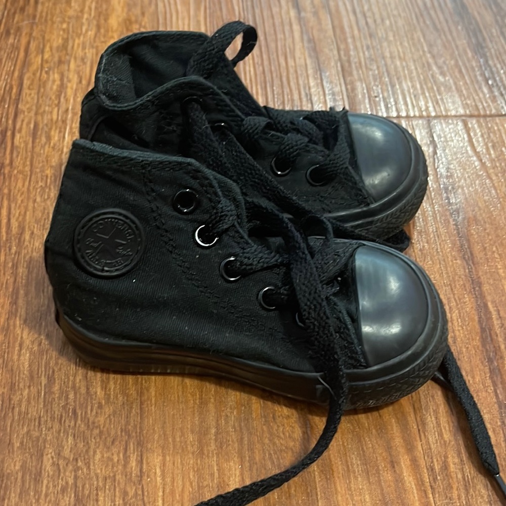 All Black Converse High Top Sneakers